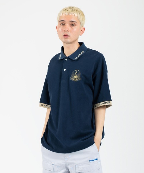 XLARGE(エクストララージ)の「JACQUARD LOGO POLO SHIRT(Tシャツ/カットソー・メンズ・ブラック/ホワイト/ネイビー・S/M/L/XL)」の14枚目の写真
