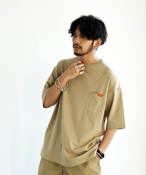 Leyline(レイライン)の「【Leyline】ビッグシルエットポケットTシャツ/bs pocket tee(Tシャツ/カットソー・メンズ・ブラック/ホワイト/グリーン/ベージュ・MEDIUM/LARGE/X-LARGE)」の3枚目の写真