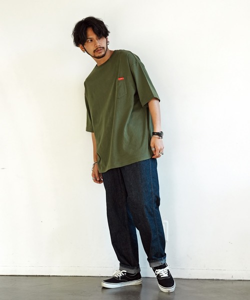 Leyline(レイライン)の「【Leyline】ビッグシルエットポケットTシャツ/bs pocket tee(Tシャツ/カットソー・メンズ・ブラック/ホワイト/グリーン/ベージュ・MEDIUM/LARGE/X-LARGE)」の11枚目の写真