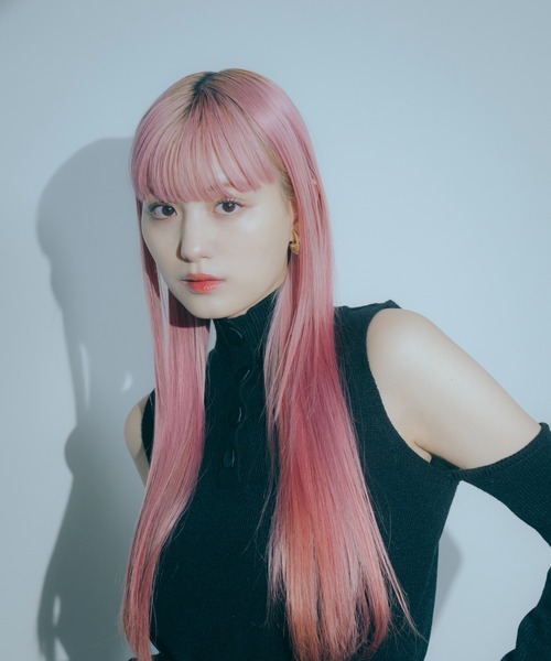 Romansual(ロマンシュアル)の「Romansual/オープンショルダーハイネックニット(ニット/セーター・レディース・ピンク/ブラック・FREE)」の13枚目の写真