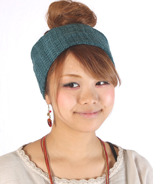 チャイハネ（チャイハネ）の「【チャイハネ】サワティヘアバンド（ユニセックス）（ヘアバンド・レディース・ブラック/カーキ/ターコイズブルー/ホワイト・FREE）」の4枚目の写真