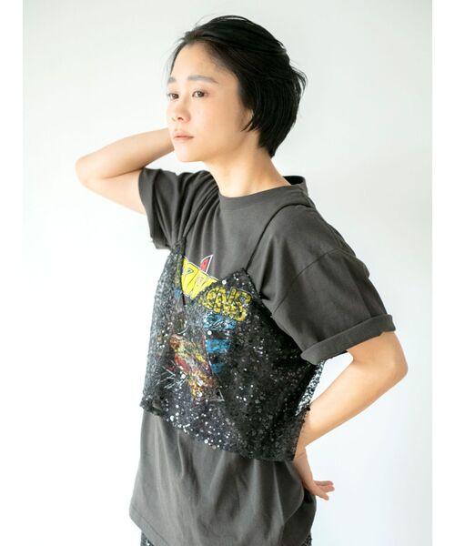 Ungrid（アングリッド）の「SCORPIONSロゴTee（Tシャツ/カットソー・レディース・チャコールグレー・FREE）」の5枚目の写真