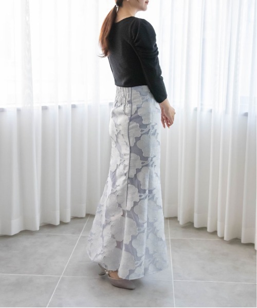 RANDA（ランダ）の「フラワージャガードナロースカート（スカート・レディース・ブルー/ピンク/イエロー・0/1）」の14枚目の写真