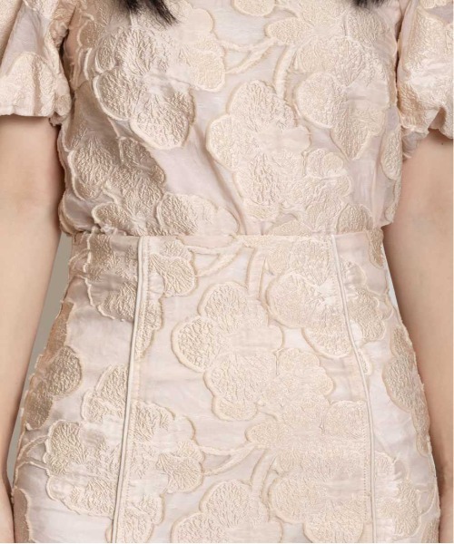 RANDA（ランダ）の「フラワージャガードナロースカート（スカート・レディース・ブルー/ピンク/イエロー・0/1）」の18枚目の写真