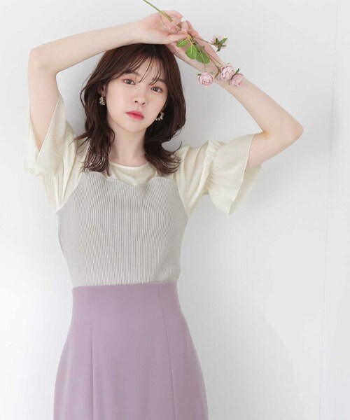 PROPORTION BODY DRESSING（プロポーションボディドレッシング）の「ビスチェドッキングニット / 1213170412（ニット/セーター・レディース・パープル/グレー/ネイビー・FREE）」の15枚目の写真