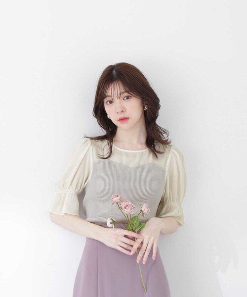 PROPORTION BODY DRESSING（プロポーションボディドレッシング）の「ビスチェドッキングニット / 1213170412（ニット/セーター・レディース・パープル/グレー/ネイビー・FREE）」の16枚目の写真