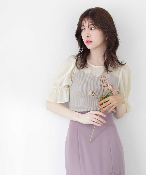 PROPORTION BODY DRESSING（プロポーションボディドレッシング）の「ビスチェドッキングニット / 1213170412（ニット/セーター・レディース・パープル/グレー/ネイビー・FREE）」の17枚目の写真