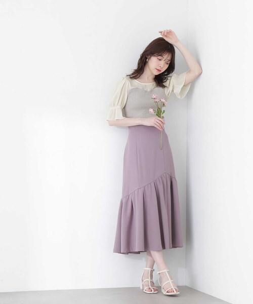 PROPORTION BODY DRESSING（プロポーションボディドレッシング）の「ビスチェドッキングニット / 1213170412（ニット/セーター・レディース・パープル/グレー/ネイビー・FREE）」の18枚目の写真