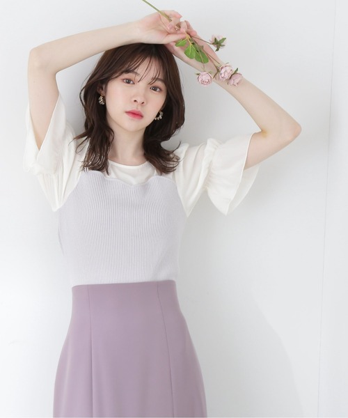 PROPORTION BODY DRESSING（プロポーションボディドレッシング）の「ビスチェドッキングニット / 1213170412（ニット/セーター・レディース・パープル/グレー/ネイビー・FREE）」の4枚目の写真