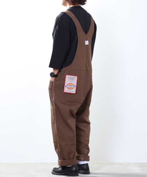 Dickies(ディッキーズ)の「【別注限定展開】Dickies ディッキーズ ジップオーバーオール(サロペット/オーバーオール・メンズ・ブラック/ワンウォッシュ/カーキブラウン・M/L/XL)」の12枚目の写真