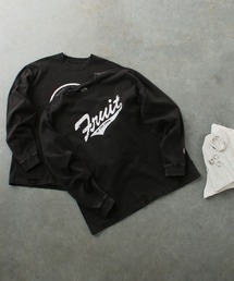 【FRUIT OF THE LOOM】BLACK PRINT L/S TEE/ロンT