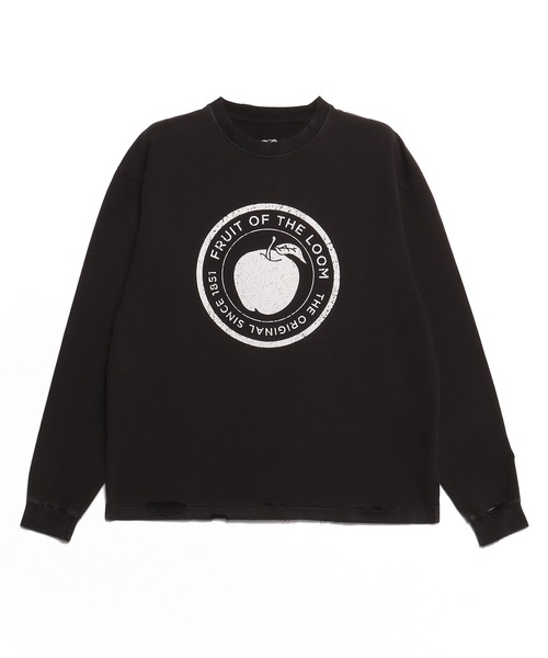 FRUIT OF THE LOOM（フルーツオブザルーム）の「【FRUIT OF THE LOOM】BLACK PRINT L/S TEE/ロンT（Tシャツ/カットソー・メンズ・C/A/B・M/L/XL）」の7枚目の写真