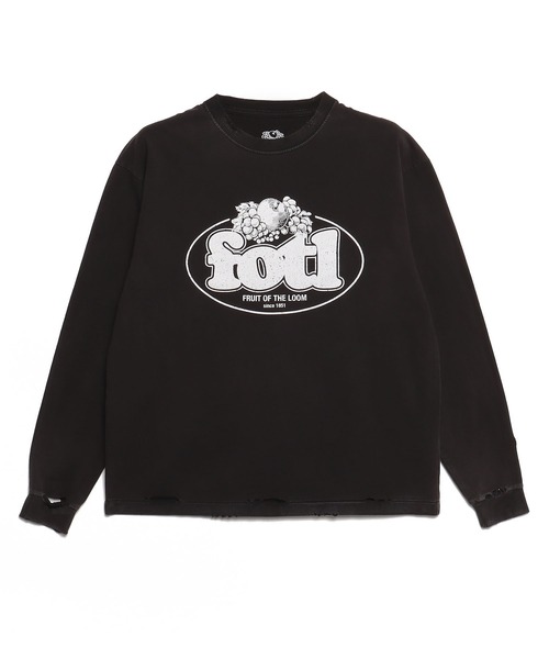 FRUIT OF THE LOOM（フルーツオブザルーム）の「【FRUIT OF THE LOOM】BLACK PRINT L/S TEE/ロンT（Tシャツ/カットソー・メンズ・C/A/B・M/L/XL）」の10枚目の写真