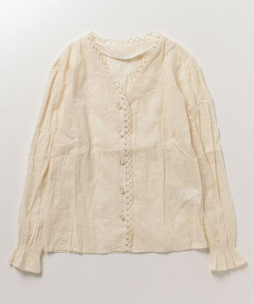 Dream garden(ドリームガーデン)の「花柄刺繍ブラウス(シャツ/ブラウス・レディース・ライトベージュ・XL/L/2XL/M)」の16枚目の写真