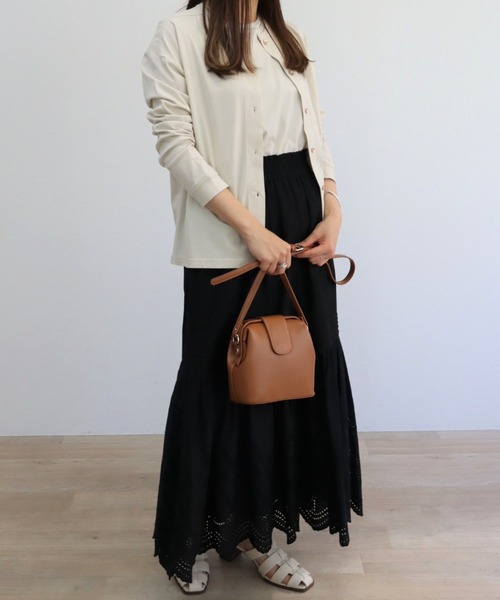 aunt lily(アントリリー)の「綿100% 無地ノースリーブ(Tシャツ/カットソー・レディース・サンドベージュ/ブラック/アイボリー/ブルー・M/L/LL)」の10枚目の写真