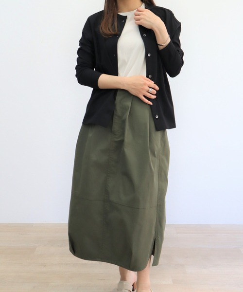 aunt lily(アントリリー)の「綿100% 無地ノースリーブ(Tシャツ/カットソー・レディース・サンドベージュ/ブラック/アイボリー/ブルー・M/L/LL)」の8枚目の写真