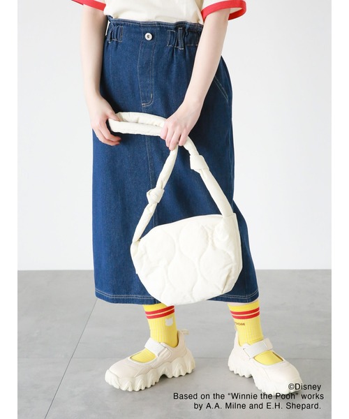 ehka sopo（エヘカソポ）の「【Disney】くまのプーさん/キルティングバッグ（ハンドバッグ・レディース・マスタード/キナリ・ﾌﾘ-）」の14枚目の写真