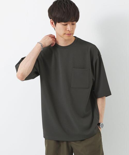 green label relaxing（グリーンレーベルリラクシング）の「アムンゼンツイル クルーネック Tシャツ（Tシャツ/カットソー・メンズ・ライトグレー/ライム/ダークグレー・M/S/XL/L）」の2枚目の写真