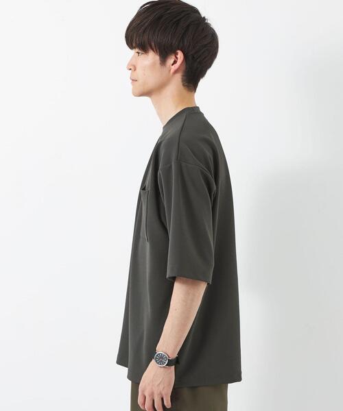 green label relaxing（グリーンレーベルリラクシング）の「アムンゼンツイル クルーネック Tシャツ（Tシャツ/カットソー・メンズ・ライトグレー/ライム/ダークグレー・M/S/XL/L）」の5枚目の写真