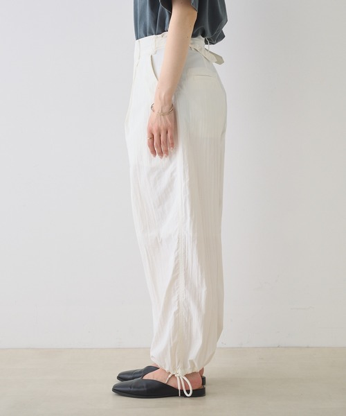 PUAL CE CIN(ピュアルセシン)の「【Du noir】ナイロングルカパラシュートパンツ(その他パンツ・レディース・ブラック/オフホワイト・FREE)」の11枚目の写真