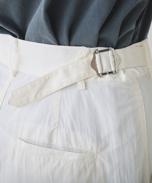 PUAL CE CIN(ピュアルセシン)の「【Du noir】ナイロングルカパラシュートパンツ(その他パンツ・レディース・ブラック/オフホワイト・FREE)」の7枚目の写真