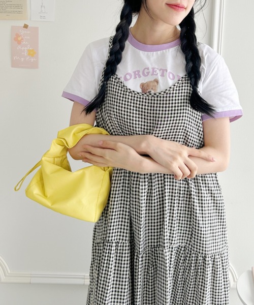 Loueme(ルエム)の「くしゅくしゅナイロンワンハンドルバッグ(ハンドバッグ・レディース・オレンジ/ブラック/イエロー/ホワイト/ライトブルー/ピンク/パープル/グリーン・FREE)」の22枚目の写真