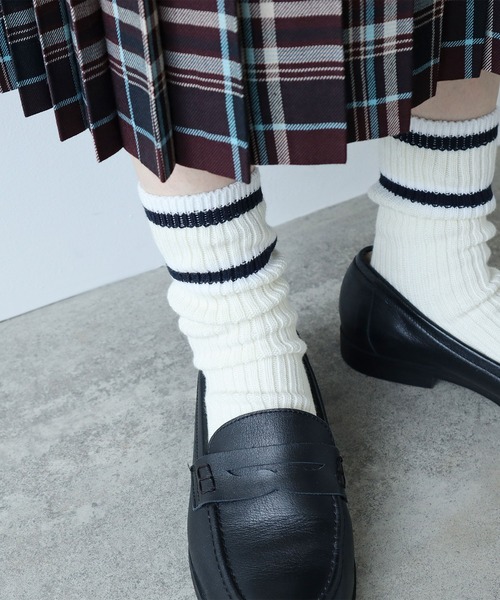 PAR ICI(パーリッシィ)の「BASIC ラインソックス(ソックス/靴下・レディース・レッド/ブルー/グリーン・FREE)」の2枚目の写真