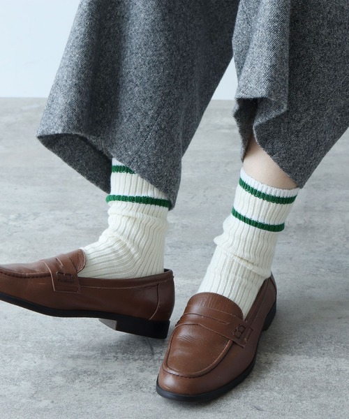 PAR ICI(パーリッシィ)の「BASIC ラインソックス(ソックス/靴下・レディース・レッド/ブルー/グリーン・FREE)」の6枚目の写真