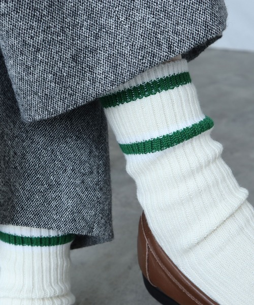 PAR ICI(パーリッシィ)の「BASIC ラインソックス(ソックス/靴下・レディース・レッド/ブルー/グリーン・FREE)」の5枚目の写真