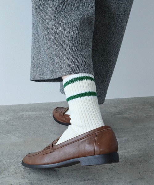 PAR ICI(パーリッシィ)の「BASIC ラインソックス(ソックス/靴下・レディース・レッド/ブルー/グリーン・FREE)」の9枚目の写真