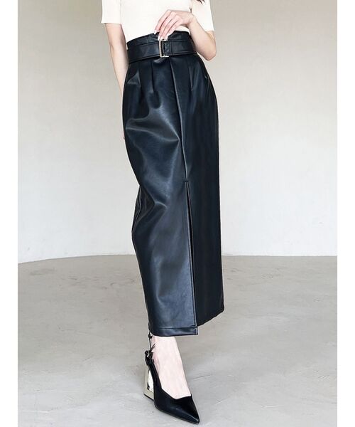 RESEXXY（リゼクシー）の「センタースリットタイトスカート（スカート・レディース・アイボリー/ブラック/ブルー・FREE）」の3枚目の写真