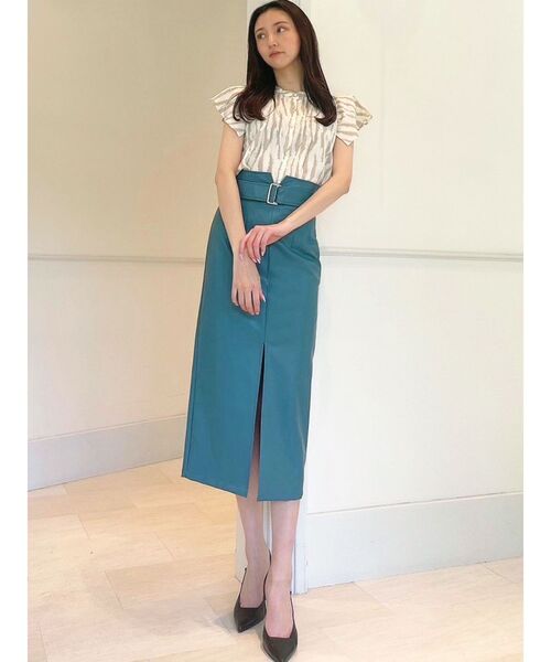 RESEXXY（リゼクシー）の「センタースリットタイトスカート（スカート・レディース・アイボリー/ブラック/ブルー・FREE）」の6枚目の写真