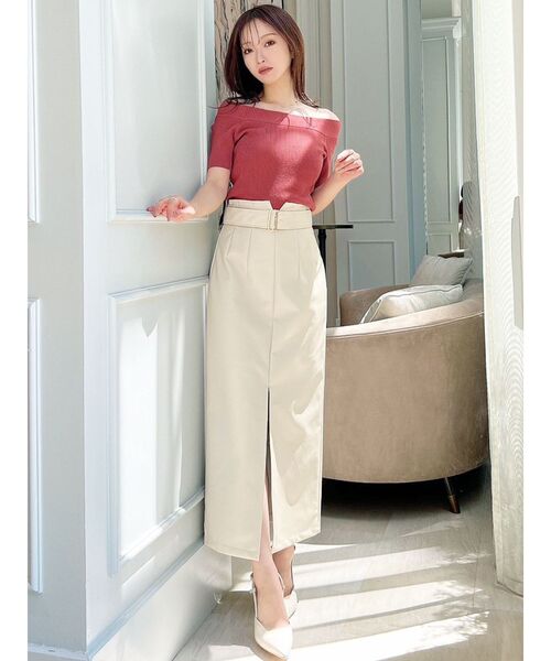 RESEXXY（リゼクシー）の「センタースリットタイトスカート（スカート・レディース・アイボリー/ブラック/ブルー・FREE）」の9枚目の写真