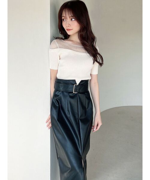 RESEXXY（リゼクシー）の「センタースリットタイトスカート（スカート・レディース・アイボリー/ブラック/ブルー・FREE）」の10枚目の写真