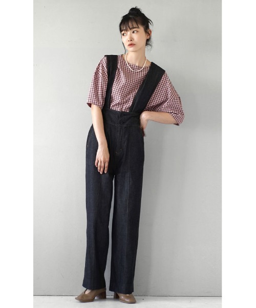 zootie（ズーティー）の「アビーベーシックライトデニム［サロペット］（デニムパンツ・レディース・ブラック・M）」の3枚目の写真