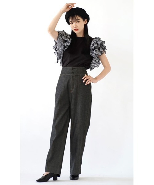 zootie（ズーティー）の「アビーベーシックライトデニム［サロペット］（デニムパンツ・レディース・ブラック・M）」の5枚目の写真