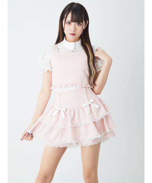 Ank Rouge（アンクルージュ）の「ギンガムチェックティアードスカパン
