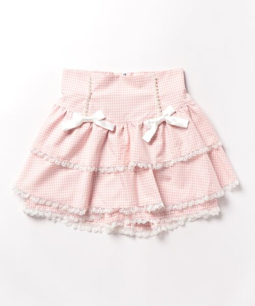 Ank Rouge（アンクルージュ）の「ギンガムチェックティアードスカパン