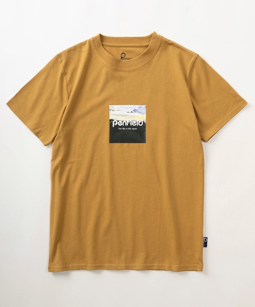 PEN FIELD(ペンフィールド)の「【PENFIELD/ペンフィールド】ブランドネーム ボックスロゴ デザインTシャツ/半袖Tシャツ(Tシャツ/カットソー・メンズ・ホワイト/チャコールグレー/ライトブラウン・XL/M/L)」の5枚目の写真