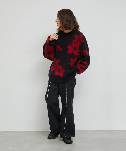 JUNRED（ジュンレッド）の「センターフリンジデニムスーパーフレアパンツ（デニムパンツ・メンズ・ネイビー/ブラック・L/M/S）」の9枚目の写真