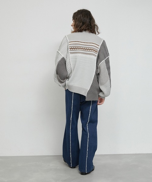 JUNRED（ジュンレッド）の「センターフリンジデニムスーパーフレアパンツ（デニムパンツ・メンズ・ネイビー/ブラック・L/M/S）」の12枚目の写真