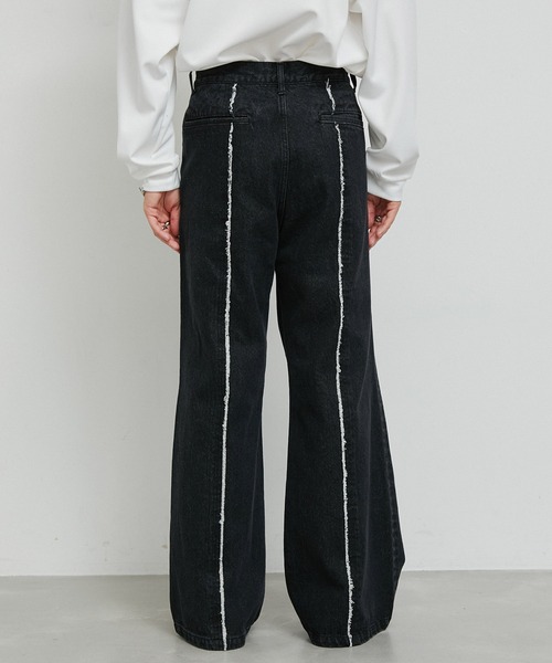 JUNRED（ジュンレッド）の「センターフリンジデニムスーパーフレアパンツ（デニムパンツ・メンズ・ネイビー/ブラック・L/M/S）」の15枚目の写真