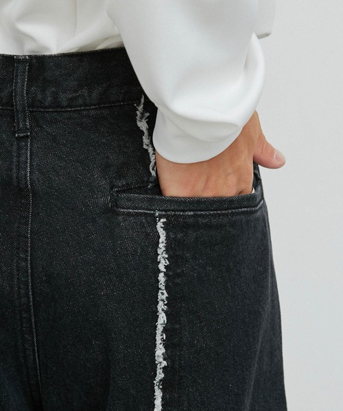 JUNRED（ジュンレッド）の「センターフリンジデニムスーパーフレアパンツ（デニムパンツ・メンズ・ネイビー/ブラック・L/M/S）」の18枚目の写真