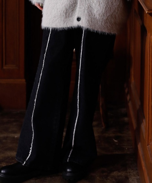 JUNRED（ジュンレッド）の「センターフリンジデニムスーパーフレアパンツ（デニムパンツ・メンズ・ネイビー/ブラック・L/M/S）」の22枚目の写真