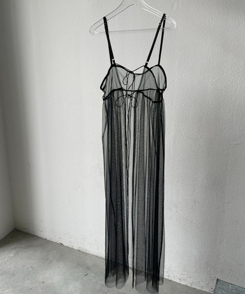 AIC.（エーアイシー）の「2WAYチュールキャミロングワンピース（ワンピース・レディース・ブラック・FREE）」の20枚目の写真