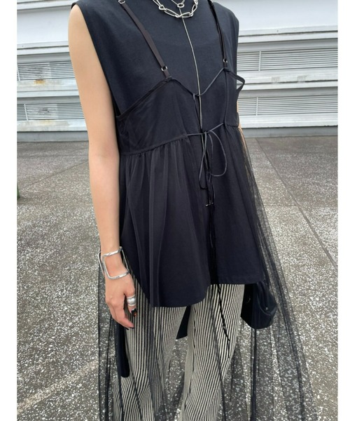 AIC.（エーアイシー）の「2WAYチュールキャミロングワンピース（ワンピース・レディース・ブラック・FREE）」の21枚目の写真