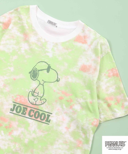 PEANUTS（ピーナッツ）の「PEANUTS スヌーピー タイダイ Tシャツ（Tシャツ/カットソー・レディース・ピンク系その他/ホワイト×ブルー/ホワイト×パープル/グリーン系その他/ホワイト×ピンク/ブルー系その他・M/L/LL）」の4枚目の写真