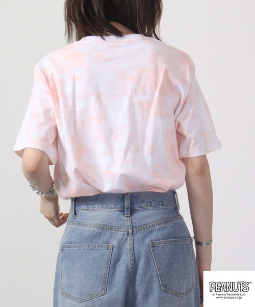 PEANUTS（ピーナッツ）の「PEANUTS スヌーピー タイダイ Tシャツ（Tシャツ/カットソー・レディース・ピンク系その他/ホワイト×ブルー/ホワイト×パープル/グリーン系その他/ホワイト×ピンク/ブルー系その他・M/L/LL）」の21枚目の写真