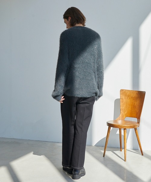 JULLIN（ユリン）の「【JULLIN】 shaggy loose crewneck knit / シャギールーズクルーネックニット（ニット/セーター・メンズ・チャコールグレー/ライトグレー/ブラウン・S/M/L）」の19枚目の写真