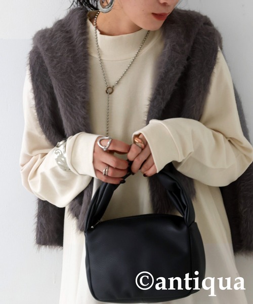 antiqua（アンティカ）の「綿100%Ａラインワンピース（ワンピース・レディース・ブラック/ライム/アッシュグレー/オフホワイト/ブルー・FREE）」の11枚目の写真